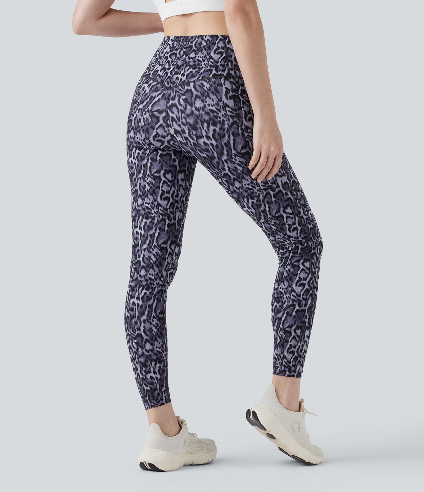 Legging de yoga gainant taille haute imprimé léopard avec poches Halara UltraSculpt™