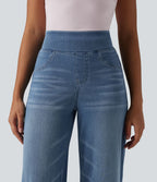 Jean large décontracté Halara Flex™ taille haute gainant avec poches