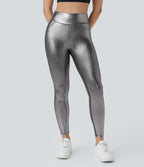 Softlyzero™ Legging Travail Taille Haute Tissu Enduit Poche Latérale Arrière