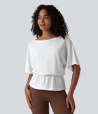 T-shirt de travail col bateau demi-manches