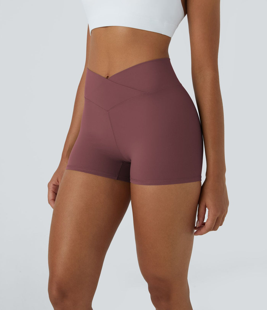 Softlyzero™ Short 7,5cm Biker Taille Haute Croisé Uni