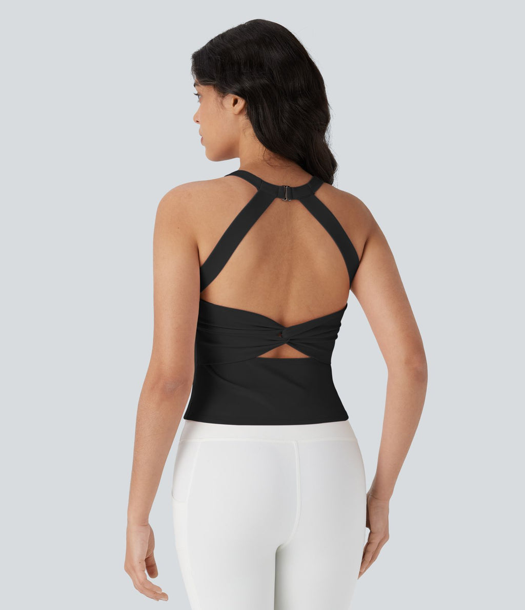 Débardeur yoga SoftlyZero™ Plush à découpes E-G