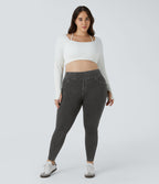 Halara Flex™ Jegging Casual Taille Haute Tricot Extensible Poche Latérale Arrière Grande Taille