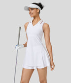 Robe de Golf Sport Mini Cool Touch à Col en Deux Parties avec Poches - Golf Tee Poche