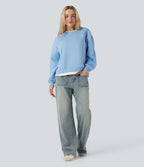 Jean large délavé Halara Flex™ taille mi-haute avec poches