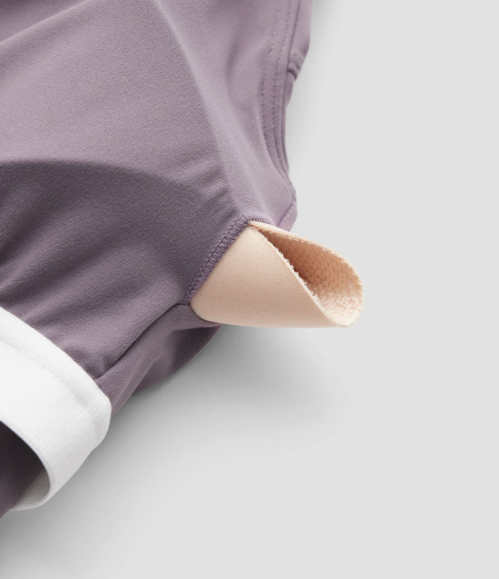 Robe sport de danse mini 2-en-1 SoftlyZero™ avec brassière intégrée, mesh contrasté et poches - Édition Easy Peasy - UPF50+