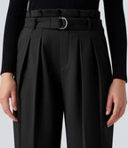 Pantalon tailleur SoftlyZero™ Plush Thermal fuselé ceinturé taille très haute avec poches