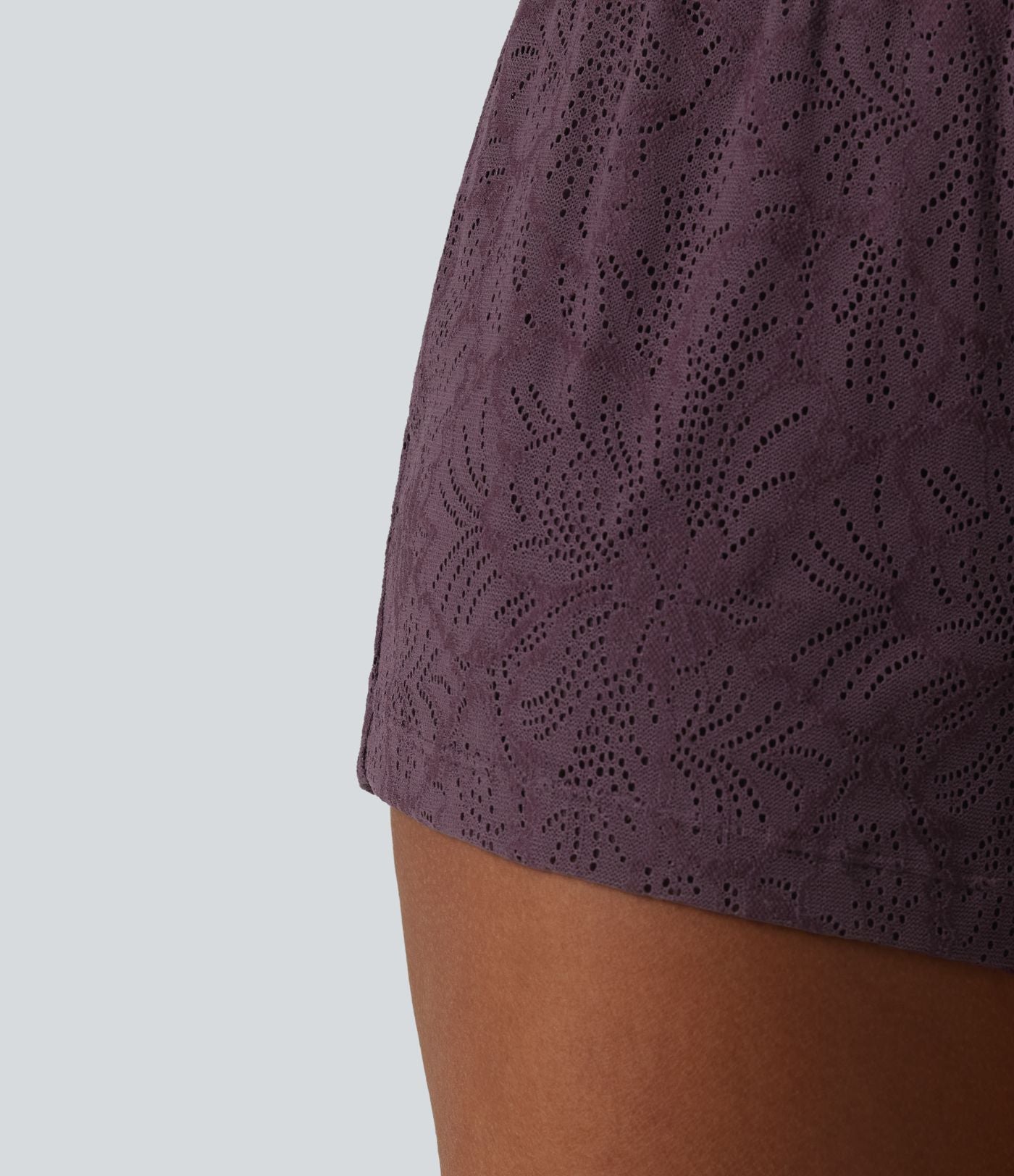 SoftlyZero™ Short de sport 2 en 1 taille haute en dentelle 7,5 cm avec poches