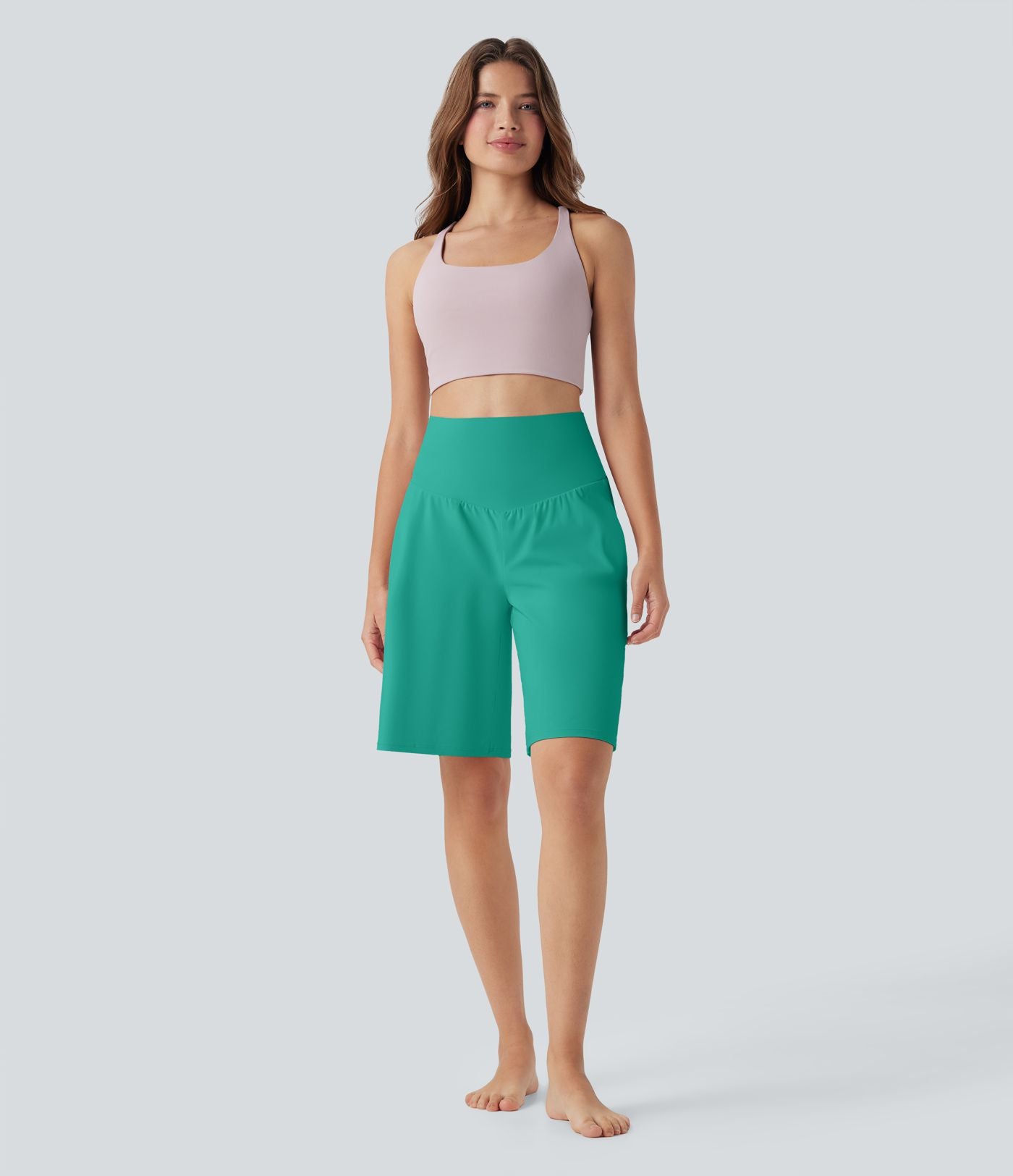 Bermuda SoftlyZero™ Airy de yoga taille haute avec poches multiples et effet frais InstantCool