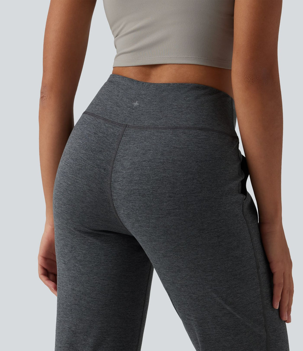 Jogging de yoga taille mi-haute à séchage rapide avec poches