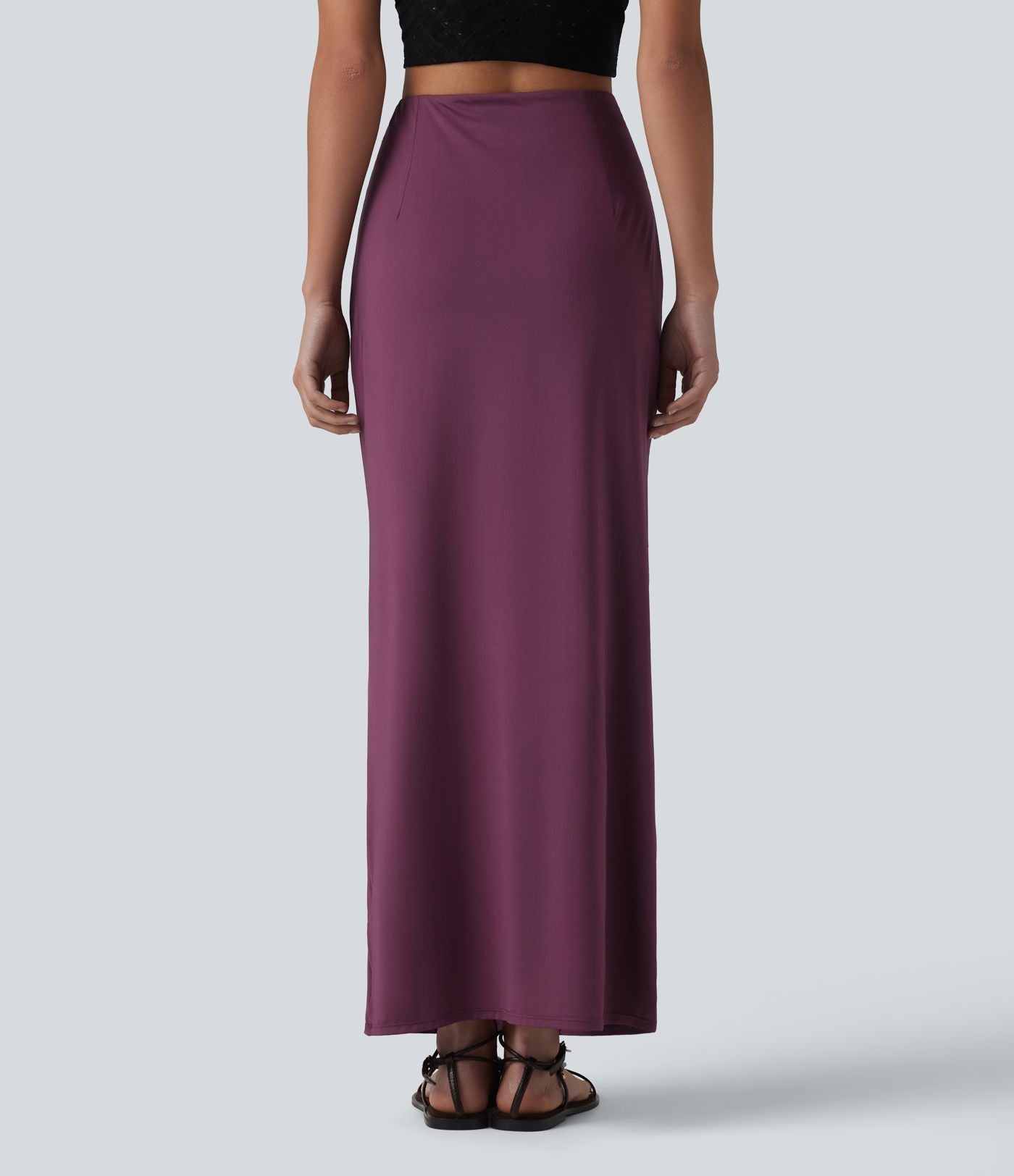 Jupe crayon longue taille haute effet frais InstantCool avec fronces
