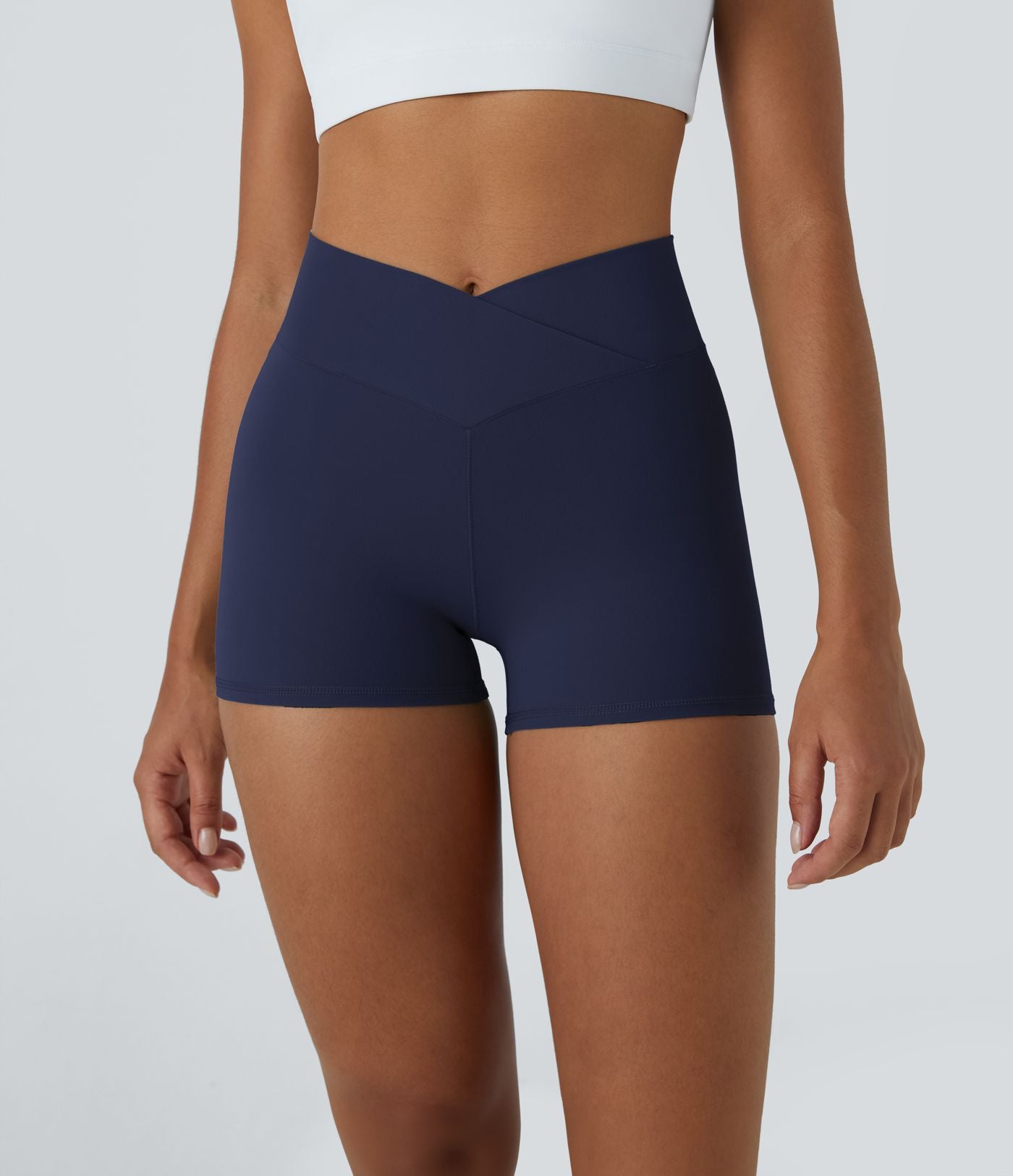 Softlyzero™ Short 7,5cm Biker Taille Haute Croisé Uni