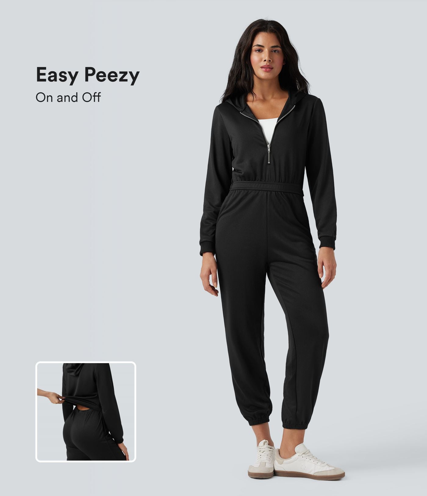 Combinaison jogging à capuche manches longues avec poches - Édition Easy Peasy