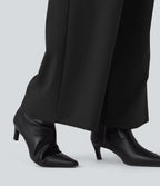 Pantalon tailleur ample taille haute en sergé Halara Flex™ avec poches