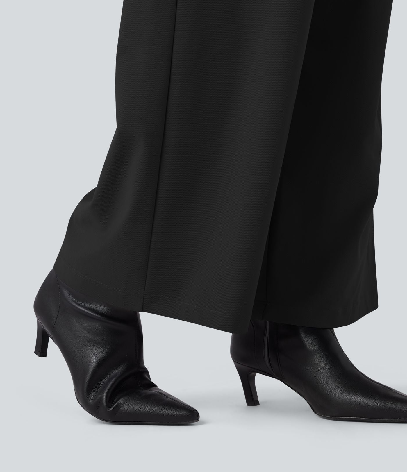 Pantalon tailleur ample taille haute en sergé Halara Flex™ avec poches