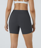 Short Course Biker Yoga Taille Haute avec Poches Latérales