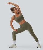Brassière de sport push-up maintien moyen bretelles croisées ajustables Halara UltraSculpt™ bonnets E-G