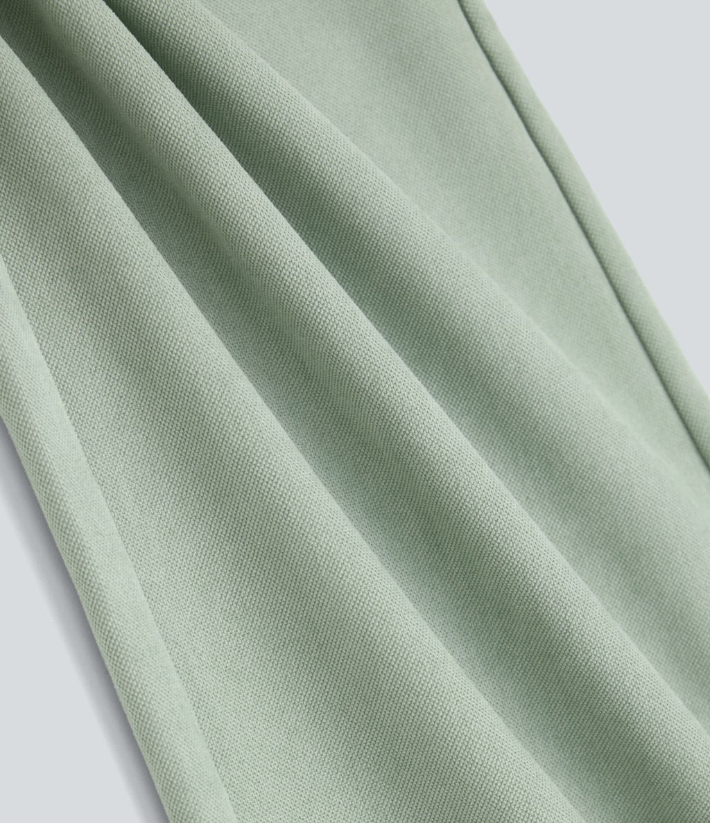 Pantalon décontracté jambe large taille haute avec cordon de serrage et poches