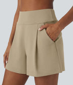 Short de travail large taille haute DayStretch avec poches