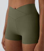 Softlyzero™ Short 7,5cm Biker Taille Haute Croisé Uni