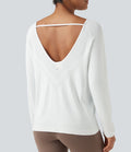 Haut de sport décolleté rond à manches longues sans couture OneForm Seamless Flow