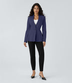 Veste péplum de travail col en V avec un bouton