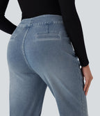 Jean casual Halara Flex™ taille haute jambe droite avec poches