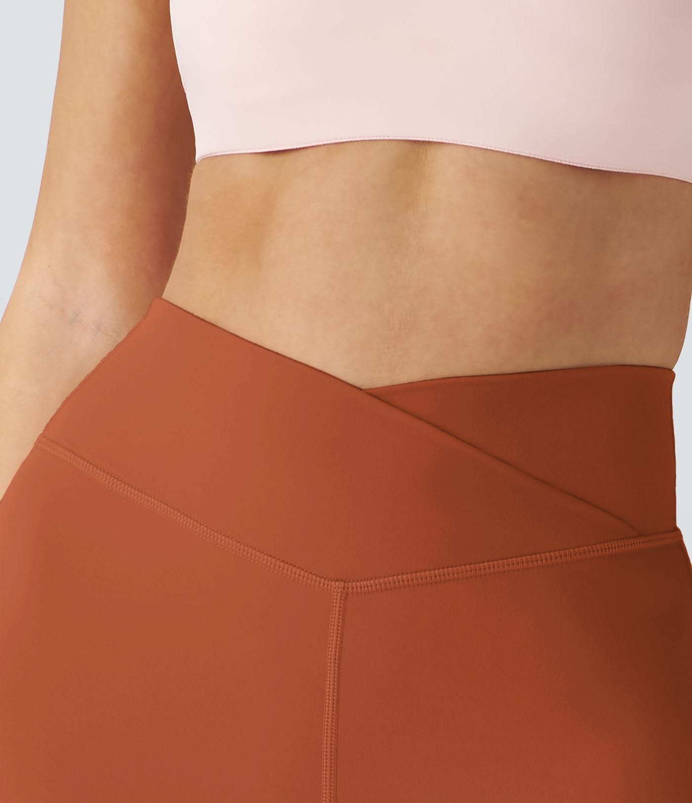 Softlyzero™ Plush Shorts 12,5cm Yoga Taille Haute Croisés Froncés