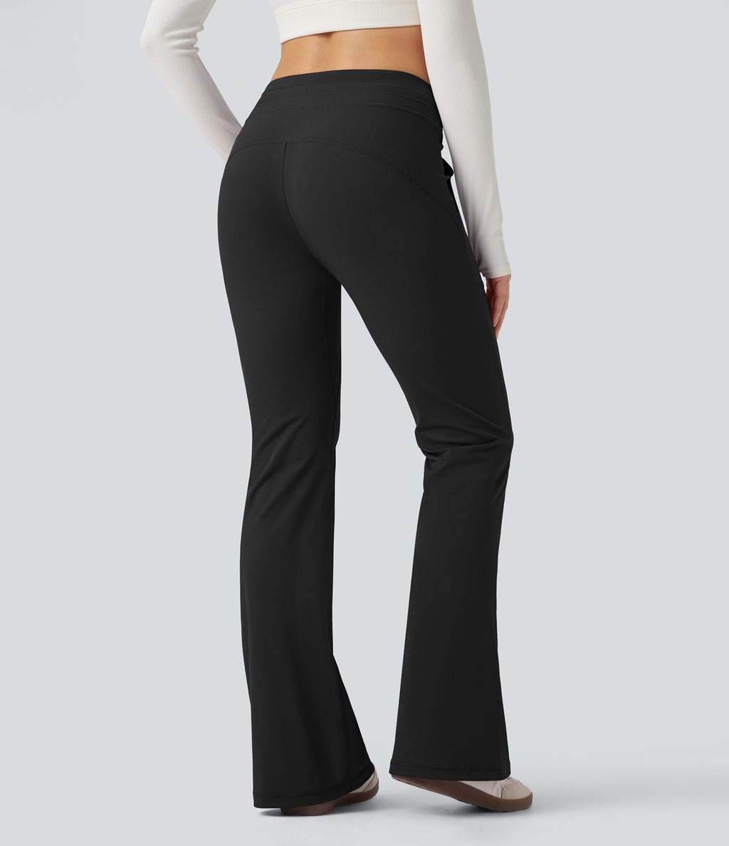 Pantalon évasé ajusté taille moyenne avec cordon de serrage DayStretch avec poches
