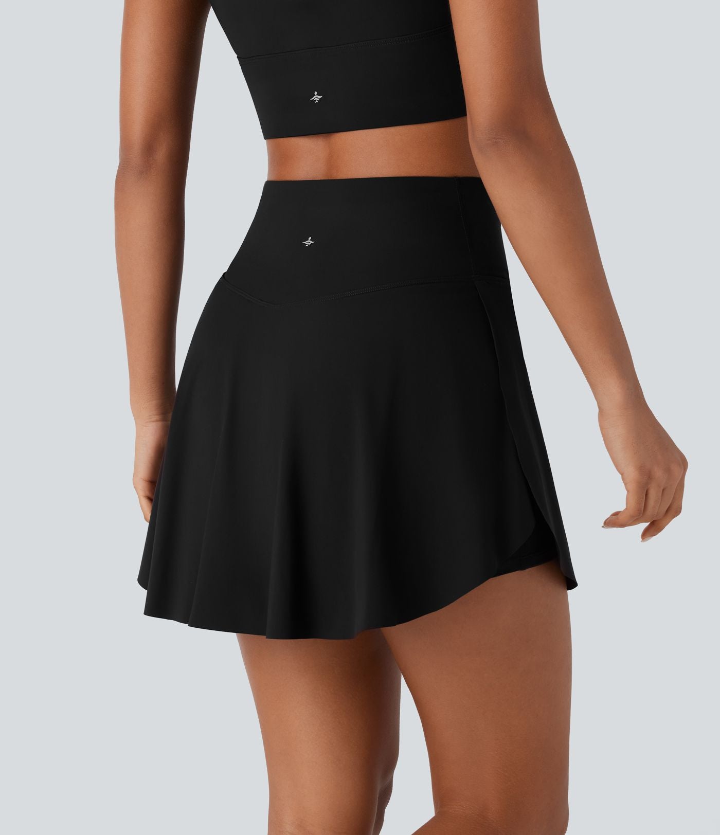 Jupe-short 2-en-1 mini de vacances taille haute croisée à séchage rapide avec poches latérales effet frais InstantCool