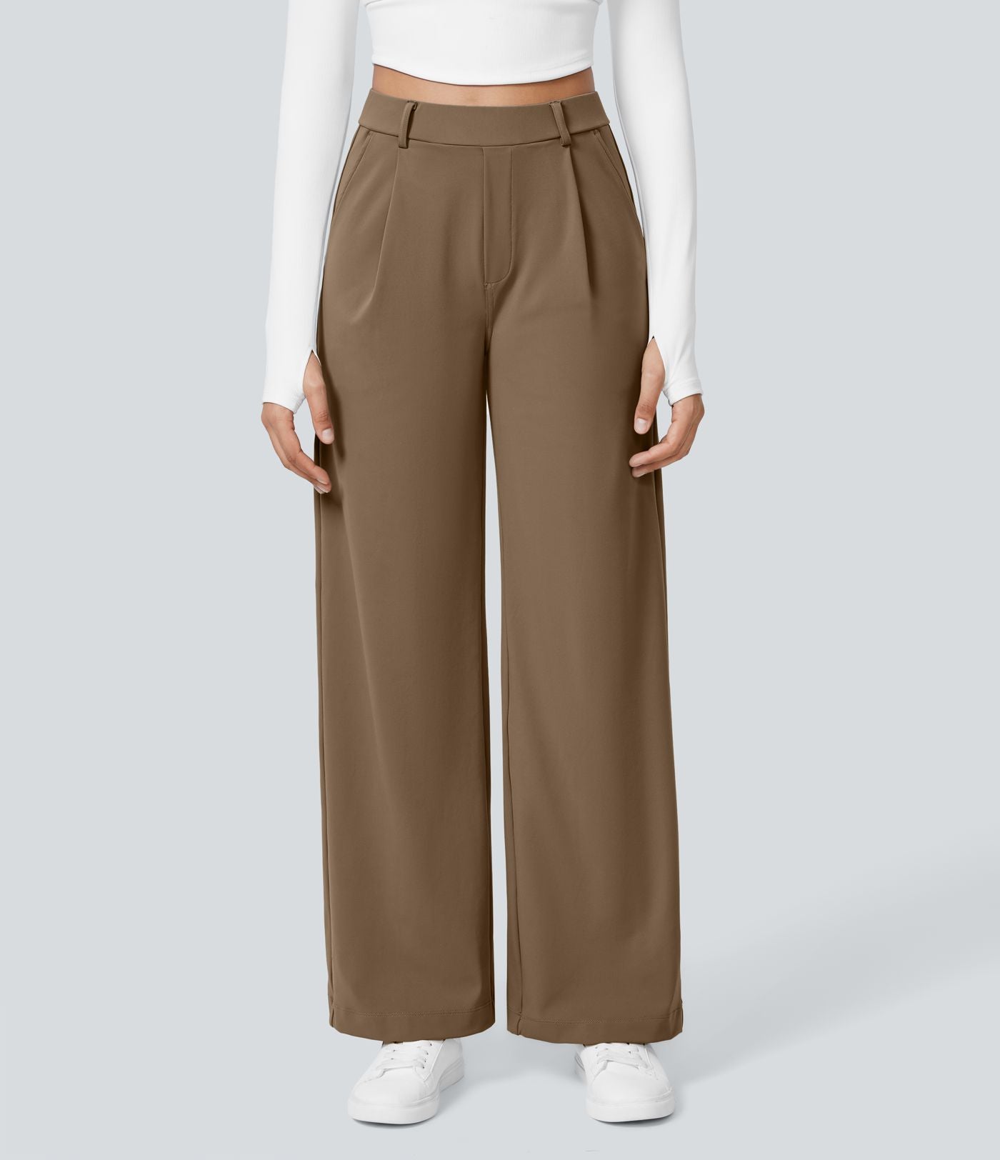 Pantalon tailleur Halara Flex™ DayStretch coupe droite taille haute avec poches