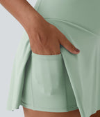 Jupe de tennis mini 2-en-1 quotidienne SoftlyZero™ Airy avec croisement, poche latérale et effet frais InstantCool, Lucid, protection solaire UPF50+