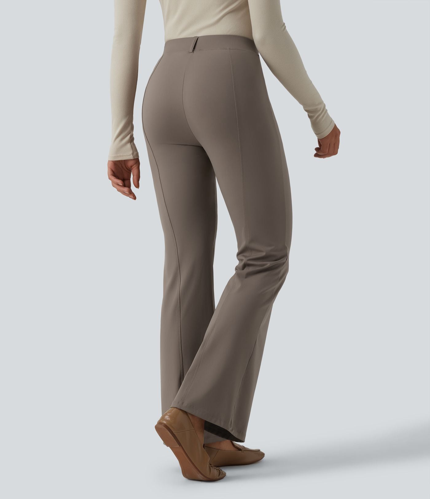 Pantalon tailleur évasé taille haute