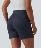 Short de golf séchage rapide taille mi-haute avec poches 12,5 cm - Golf Tee - UPF40+