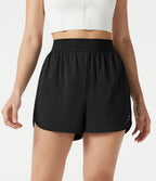 Short de sport 7,5 cm Breezeful™ 2-en-1 séchage rapide taille haute en mesh contrastant à poches