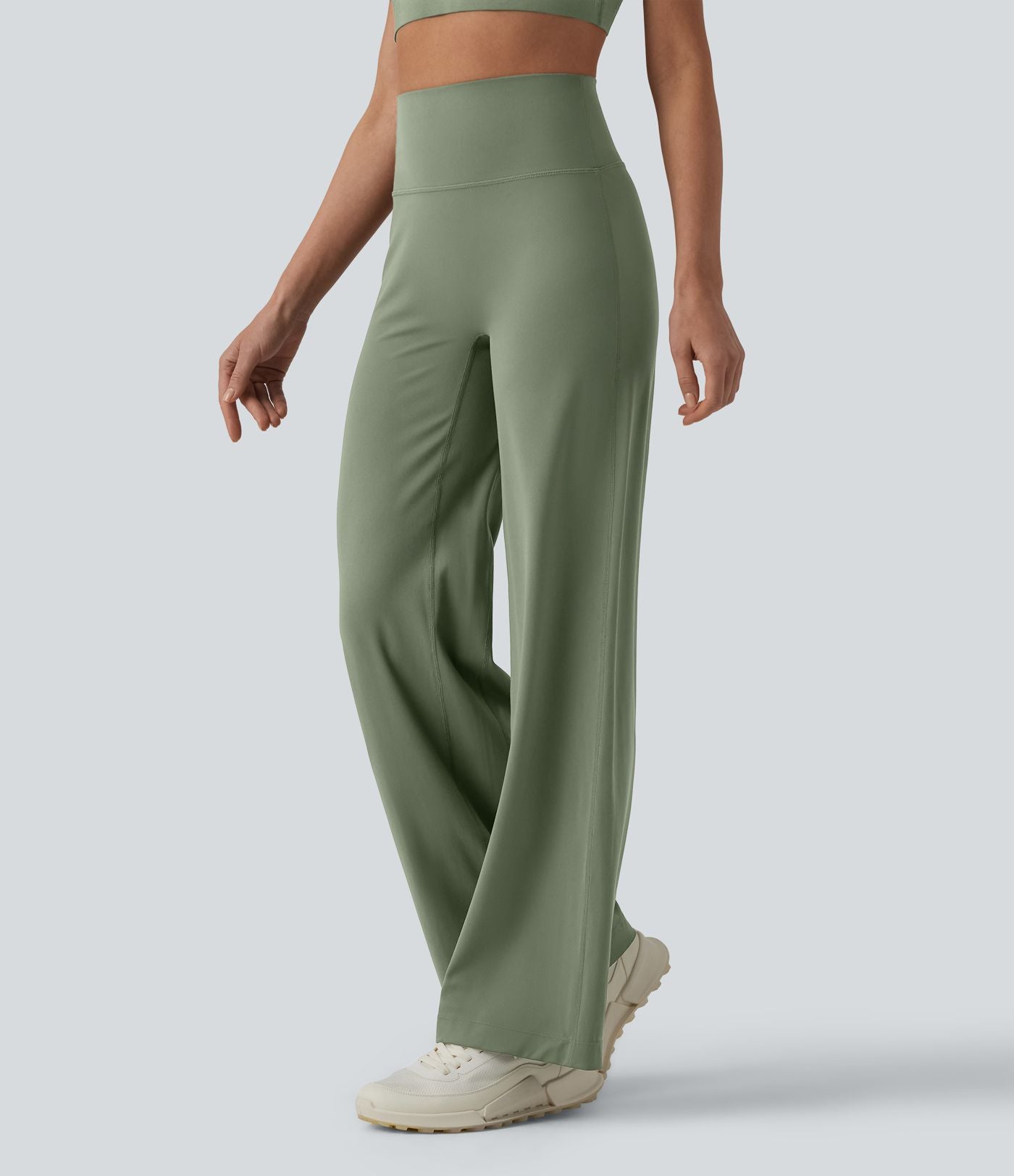 SoftlyZero™ Pantalon yoga coupe droite gainant taille haute à fronces - UPF50+