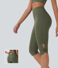 Leggings corsaire de yoga à taille haute, découpes, détails torsadés, séchage rapide et poche