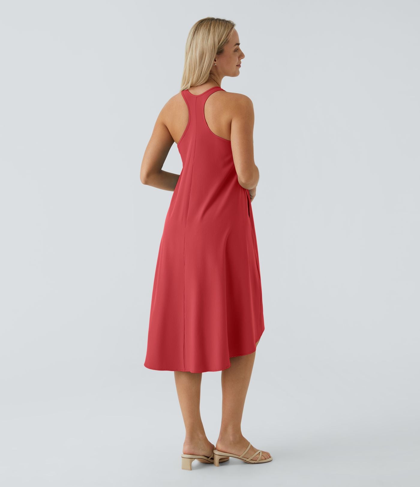 Robe décontractée mi-longue Breezeful™ dos nageur poche latérale fluide asymétrique séchage rapide A-C