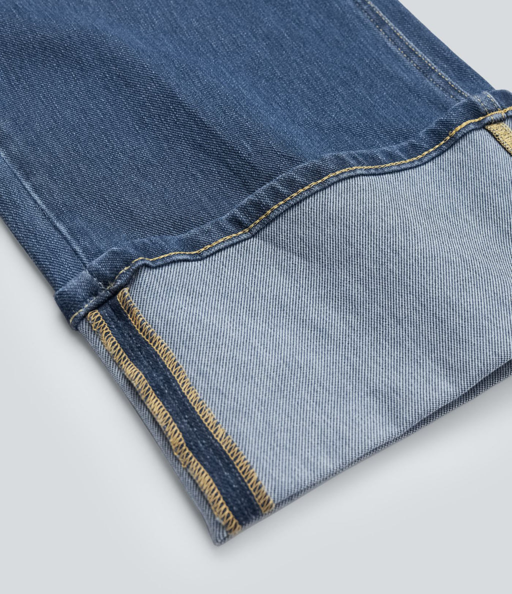 Jean décontracté Halara Flex™ jambe droite taille mi-haute ourlet retroussé avec poches