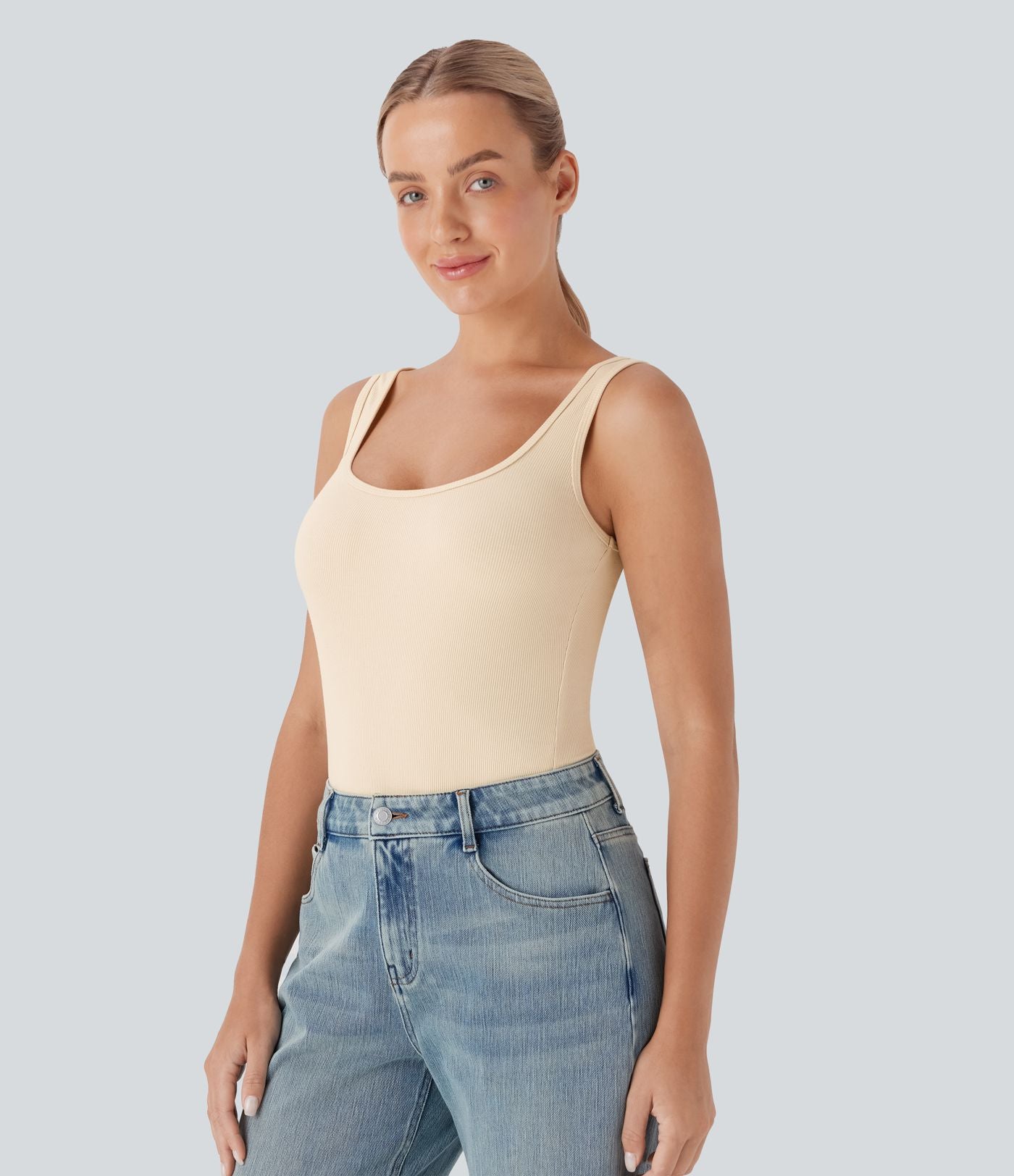 Body casual côtelé col U bretelles jambe ajustables - Easy Peasy
