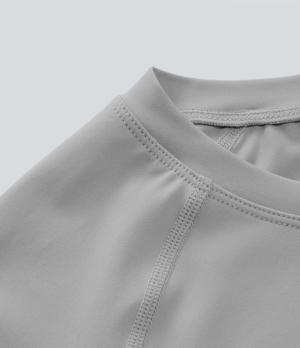 Top Sport Yoga Uni à Trou pour le Pouce Coupe Courte