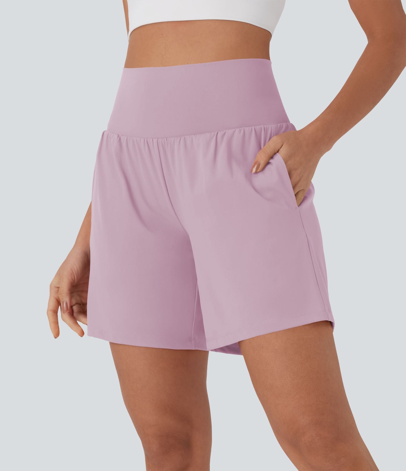 Short de yoga SoftlyZero™ Airy 2-en-1 taille très haute avec poches et effet frais InstantCool 17,5 cm