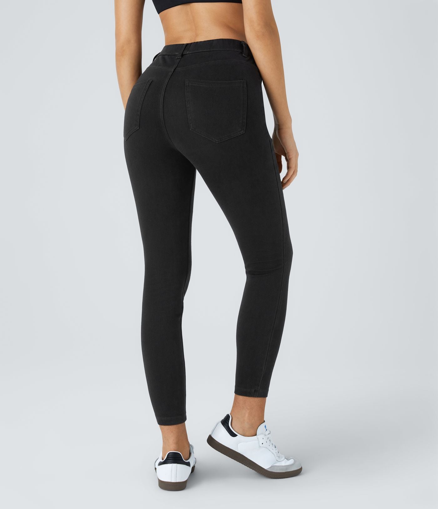 Leggings 7/8 de travail en denim taille haute avec poches Halara Flex™