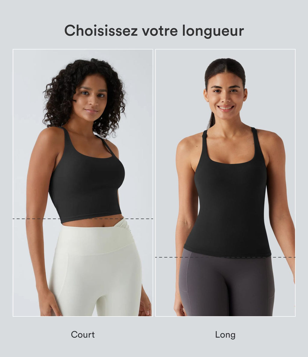 Débardeur yoga court A-D
