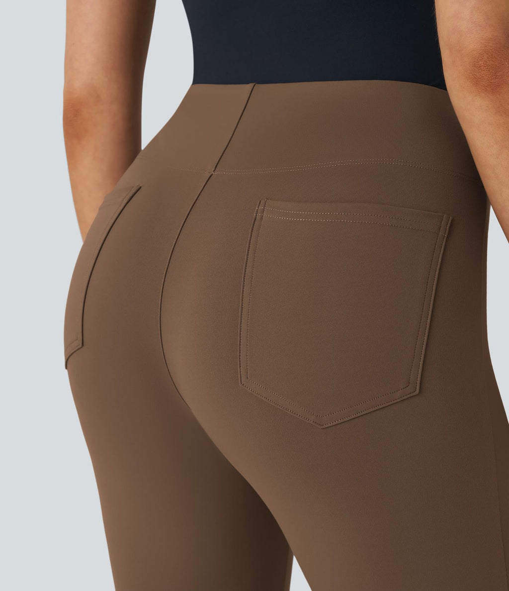 Pantalon tailleur fuselé taille haute Halara Flex™ avec poches
