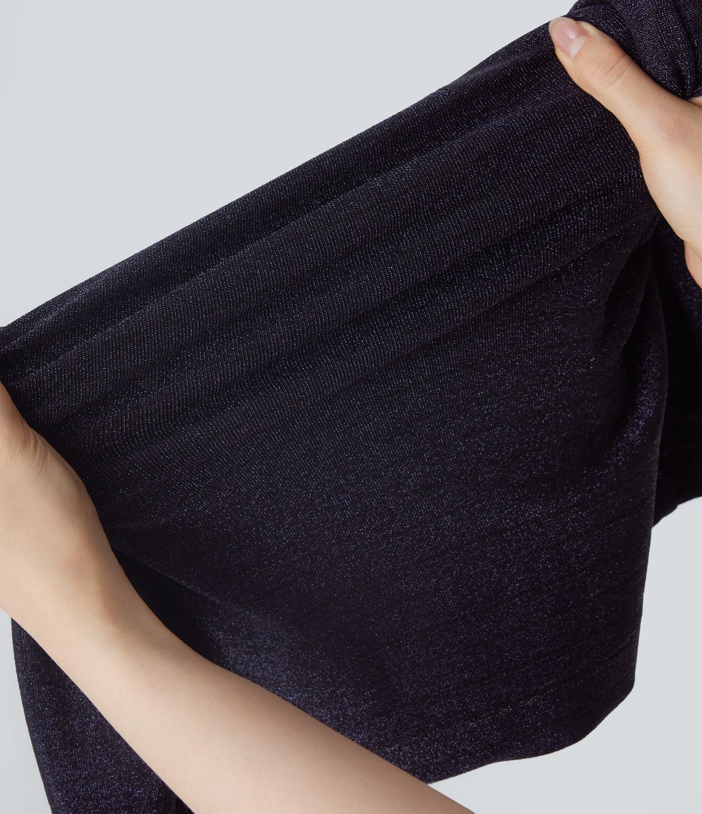 Mini jupe moulante taille haute effet sparkle, avec poches