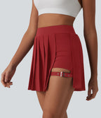 Jupe courte plissée 2-en-1 Breezeful™ taille haute séchage rapide avec poche et boucle ajustable