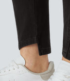 Jean skinny 7/8 décontracté taille basse Halara Flex™ avec poches zippées