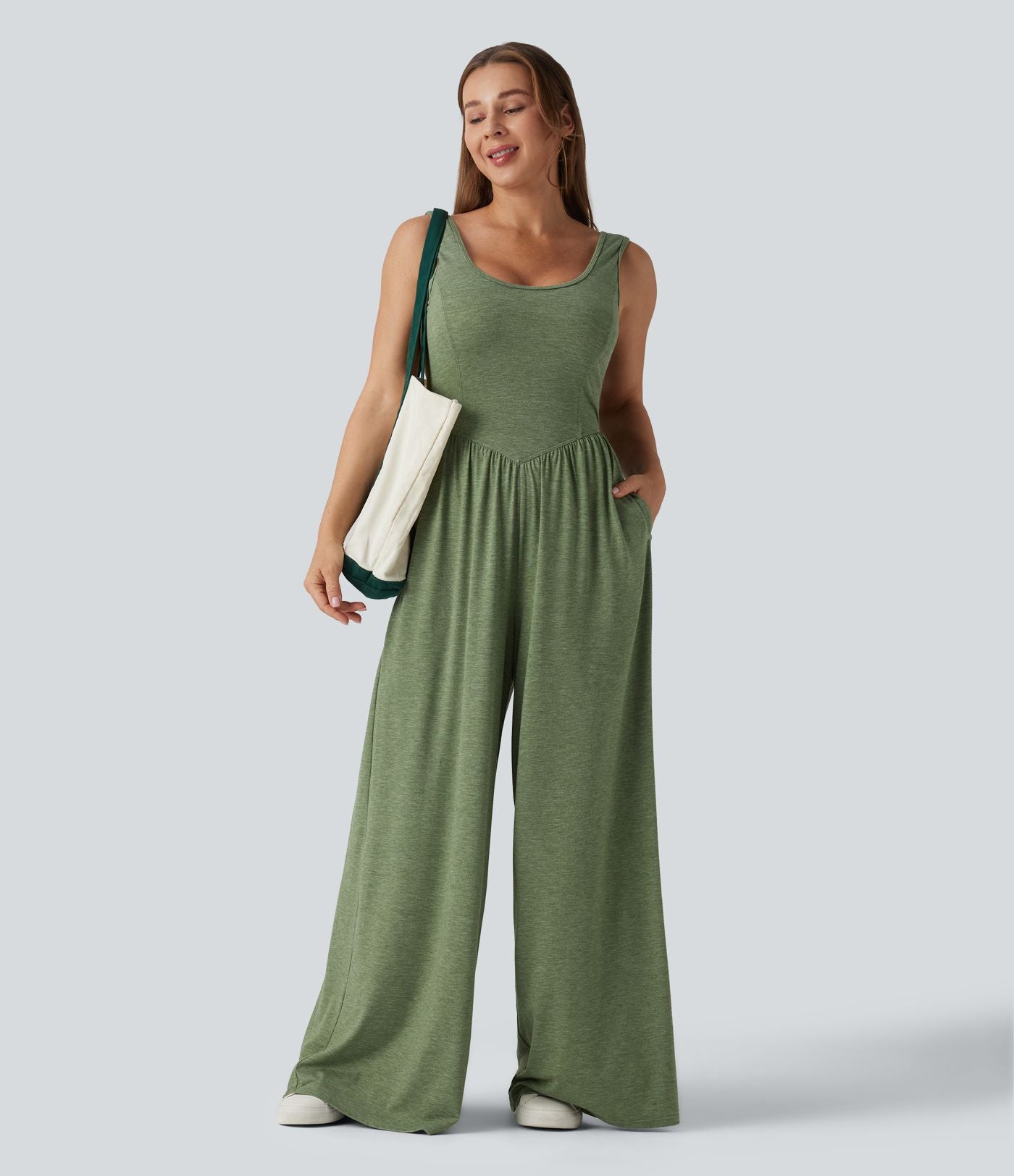 Combinaison casual large col U avec poches - Édition Easy Peasy