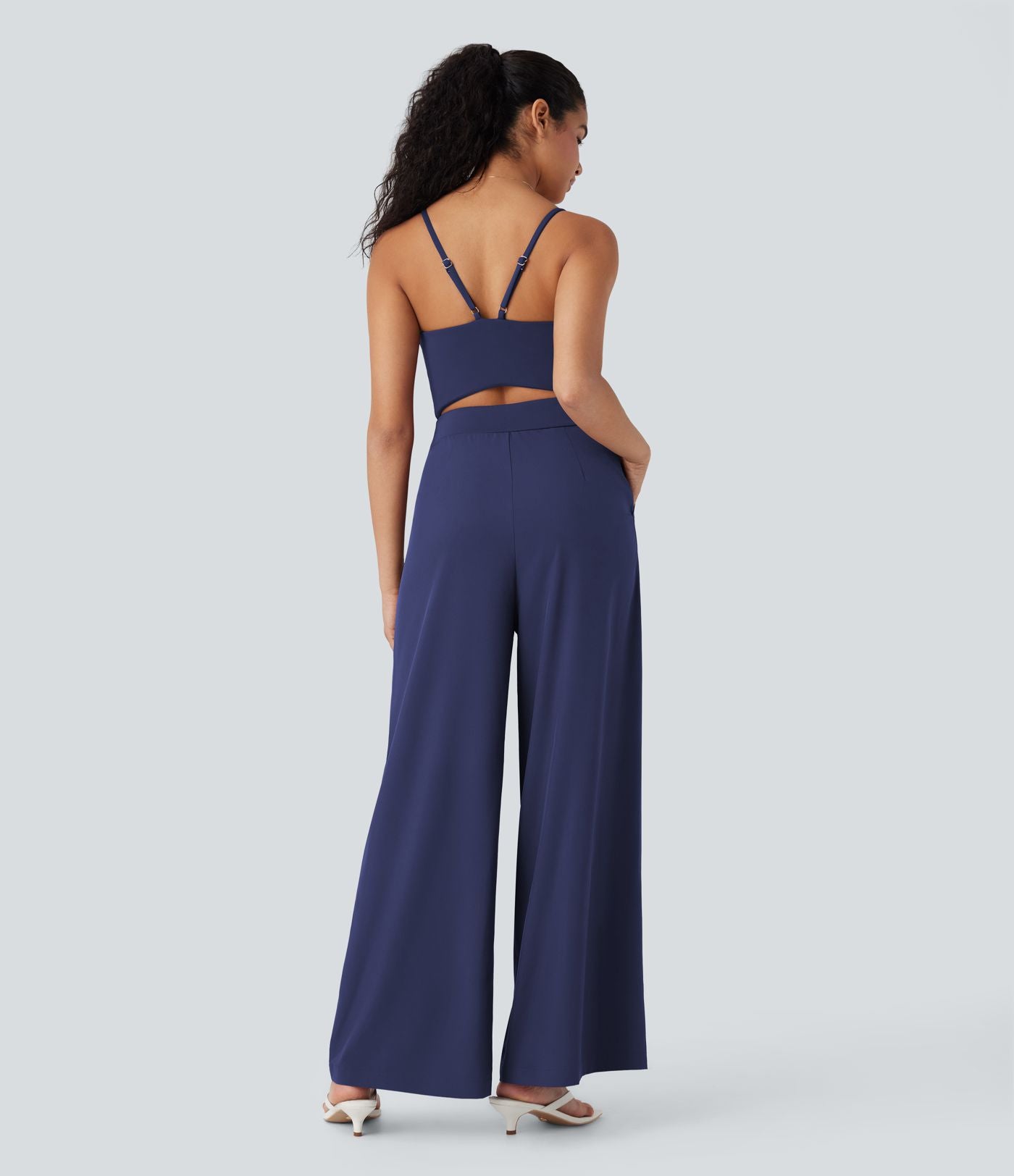 Combinaison à bretelles Breezeful™ dos nu, jambes larges, séchage rapide avec poches latérales - Édition Easy Peasy